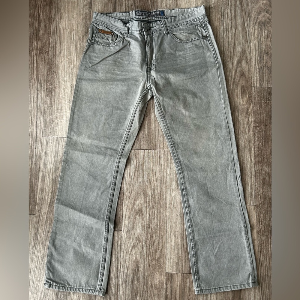 Jordan Craig straight leg jeans men’s 34x30 gray gently used